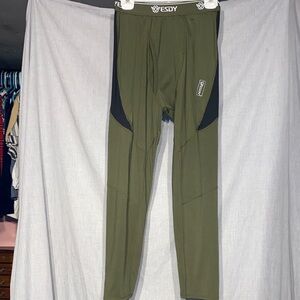 Men's Olive Green Compression Pants